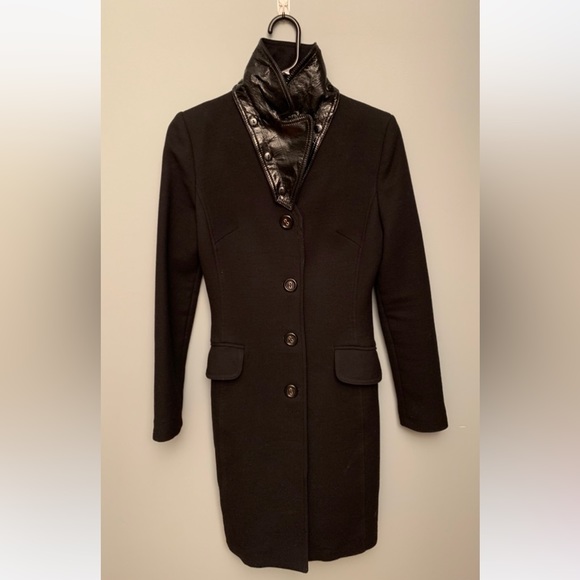 DOLCE & GABBANA Coat w Patent Leather Collar 38 (US Size 2) - Picture 4 of 8